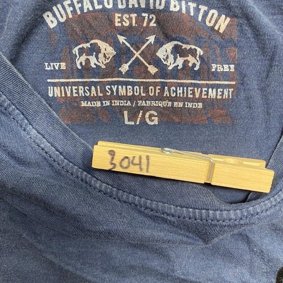 David Buffalo Bitton Graphic Tee Thrifted Vintage Style Size L - Picture 11 of 11